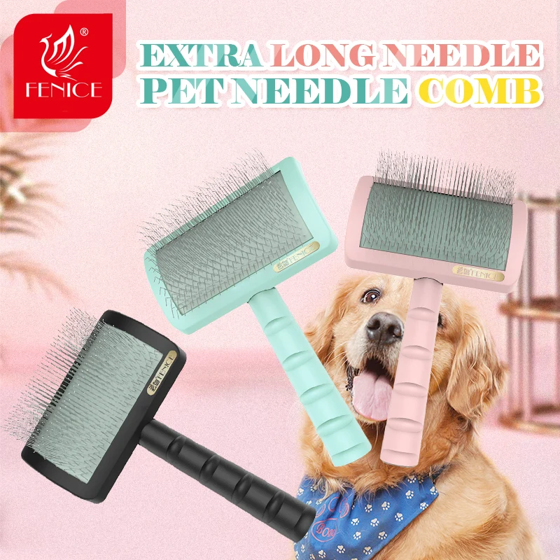 Pet Dog Hair Removal Needle Combs Fur Cleaning Brush Grooming Large Size Combs Tool Candy Color Non-slip Pets Supplier Original