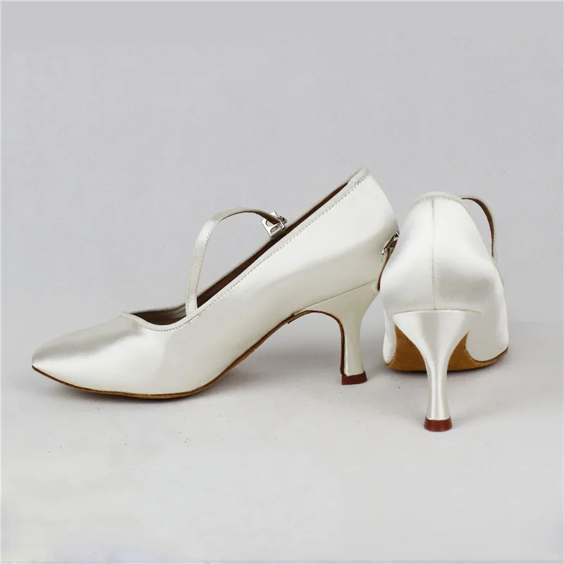 Closed Toe BD138 Frauen Stardard Tanzen Schuhe Weiß Fleisch 2,5 zoll Stabile Praxis Latin Ballroom Dance Schuhe Für Mädchen – Detail 3