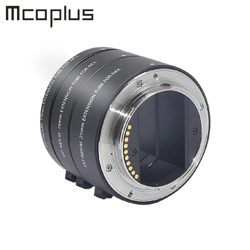 Imagen 1 del producto Mcoplus anillo de tubo de extensión Macro de enfoque automático de Metal para Sony E Mount A7 II III A7SII A6000 A6300 A6400 A6500 A6600 NEX 5 6 7 3 5N