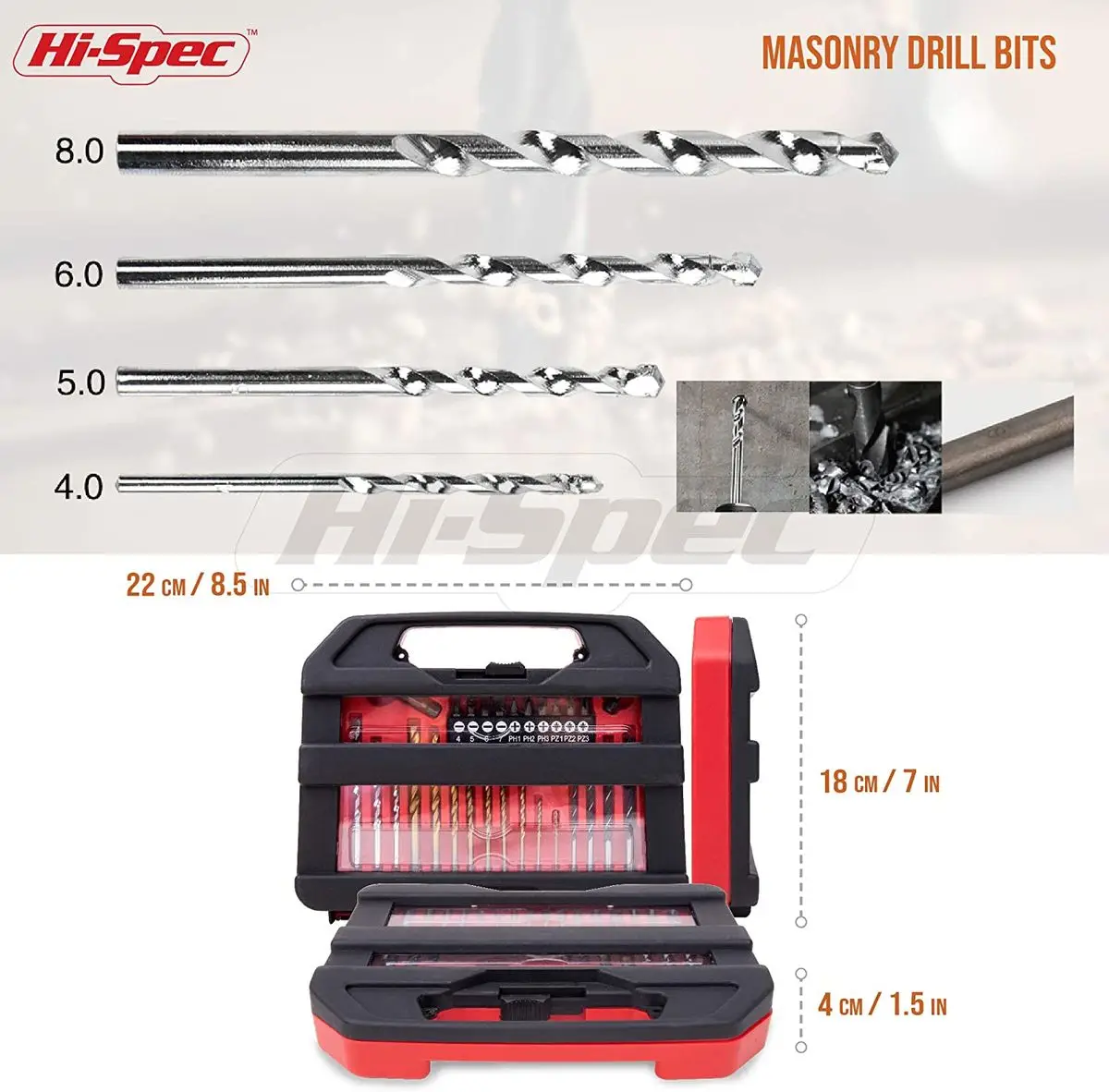 Hi-Spec 30Pc HSS Logam Bor Bit 1/4 Titanium Woodworking Kayu Bor Mansonry Memutar Bor Bit untuk Logam Kayu Plastik Dalam Kasus