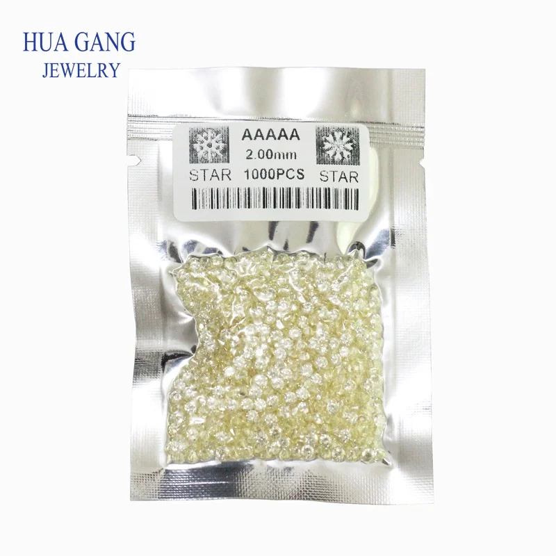 1000PCS AAAAA Grade Round Lemon Cubic Zirconia Stone Loose CZ Stones Brilliant Synthetic Gems Beads For Jewelry Making 0.8~7.5mm