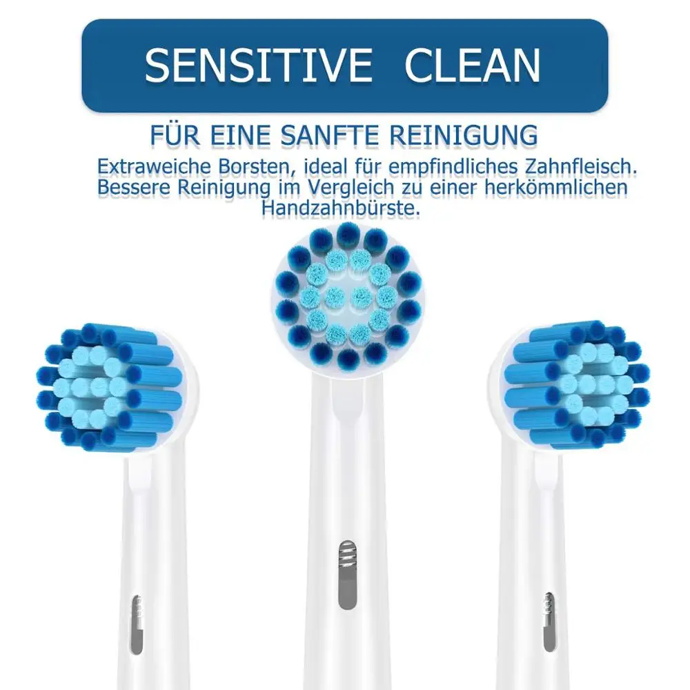 Sensitive Gum Care Electric Toothbrush Replacement Brush Heads Refill for Oral-B 7000/Pro 1000/9600/ 500/3000/8000