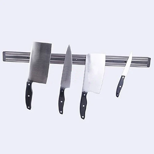 Creative Stainless Steel Utensil Knife Stand Magnetic Knife Holder Wall Storage Rack Home for Knives Kitchen Accessory Organizer