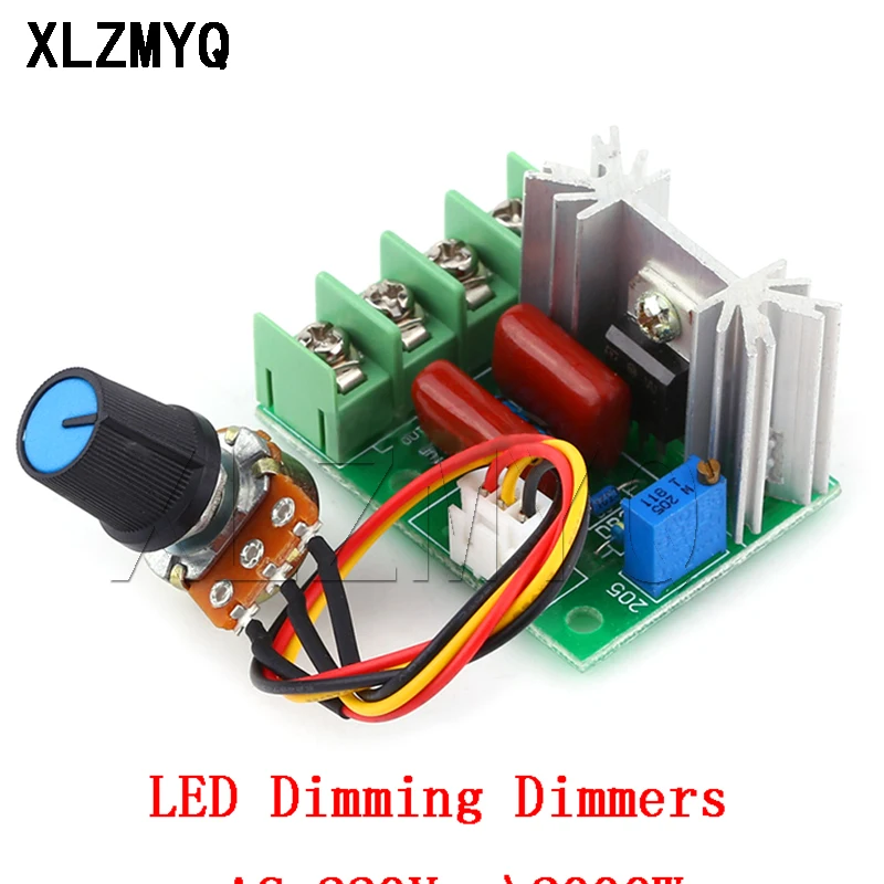 AC 220V 2000W 3800W SCR Voltage Regulator Dimming Dimmers Motor Speed Controller Thermostat Electronic Voltage Regulator Module