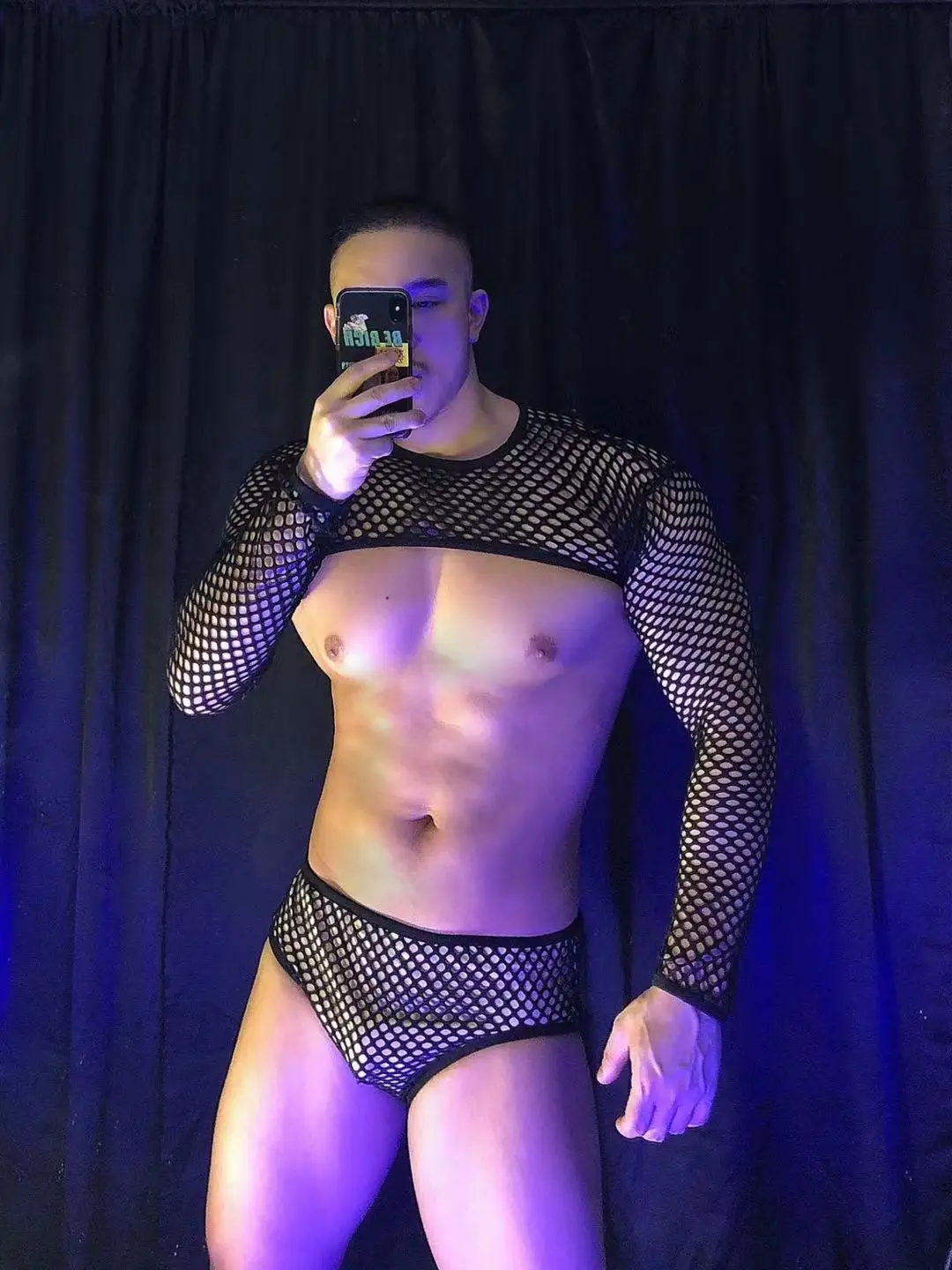 Discothèque Bar Muscle hommes DJ Gogo danseur pôle danse Costume Fluorescent culture hauts ensemble short et haut Sexy fête Rave tenue