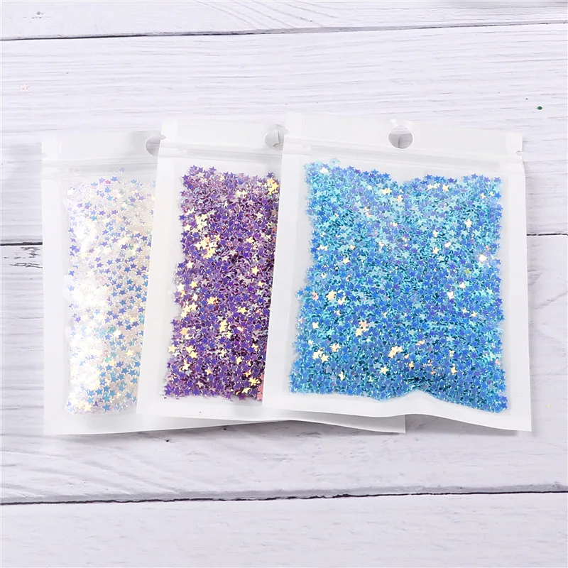 10 g/pacco 3 millimetri Star Del Chiodo Paillettes DELL'ANIMALE DOMESTICO di Cristallo Paillettes Paillettes Mestiere per le Unghie Manicure di Arte, wedding Decro coriandoli, Accessori FAI DA TE