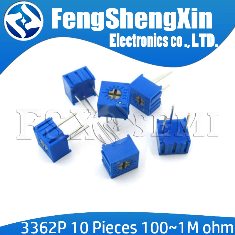 10pcs/lot 3362P Trimpot Trimmer Potentiometer 100 200 500 ohm 1K 2K 5K 10K 20K 50K 100K 200K 500K 1M ohm 103 100R 200R 500R