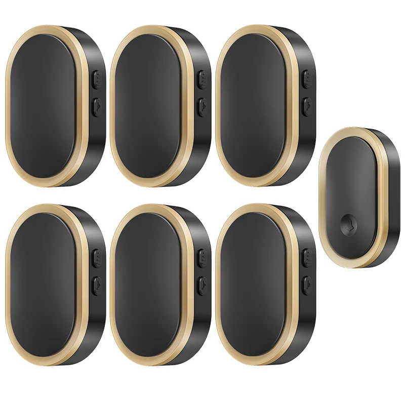 

CACAZI Intelligen Wireless Doorbell Sets Waterproof Outdoor Kinetic LED Light 36 Rings Chime for Smart Home Security Door Bell