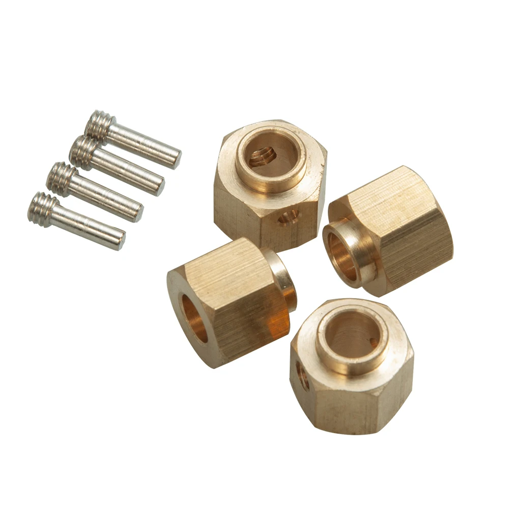 AXSPEED 5/8/9/10/11/12/15/20 mm schweres Messing 12 mm Radnaben Sechskant verlängerter Adapter für TRX-4 TRX-6 1/10 RC Crawler Autoteile – Detail 18