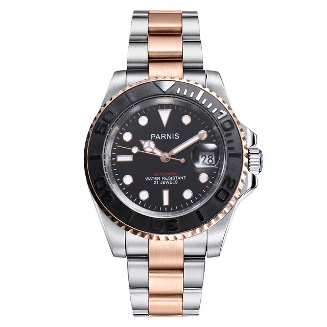 PARNIS orologio da polso da uomo di lusso, orologi automatici da uomo orologio da polso meccanico a carica automatica orologio impermeabile sportivo montre luminoso