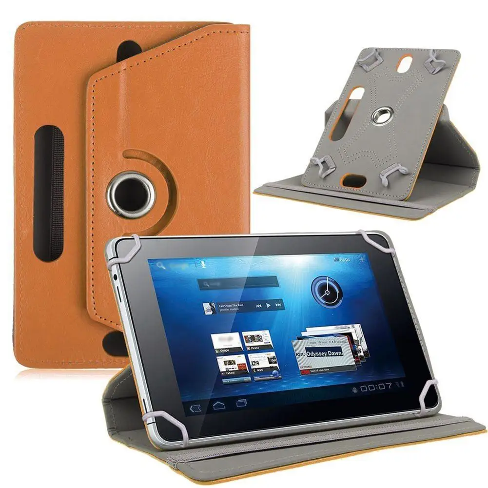 Nowy 7 "/8"/9 "/10" etui na tablet ze sztucznej skóry pokrywa 360 stopni obrotowy stojak uniwersalny uchwyt 7 8 9 10 cali
