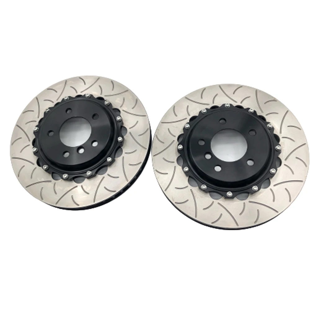 performance car brake disc 2pcs type gray center Dragon slots disc 370*36mm D70mm for VW