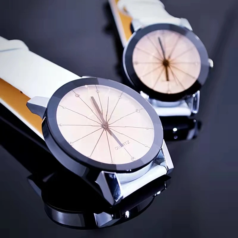 Reloj de cuarzo convexo para hombres y mujeres, correa de reloj de mesa para niños, moda para amantes, meridianos, ocio, femenino