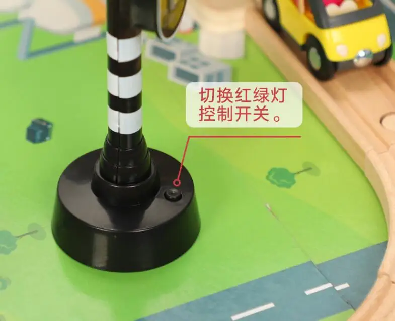 Wooden Track Train Railway Set Accessories Traffic Light Scene Rail Transit Fit For Wood Magnetic Track Train Educational Toys