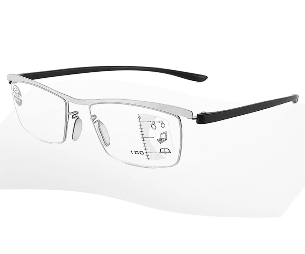 

Ultralight Alloy Frame Tr90 Leg Intelligent Progressive Multifocal Reading Glasses See Near and Far+1 +1.5 +2 +2.5 +3 +3.5 +4