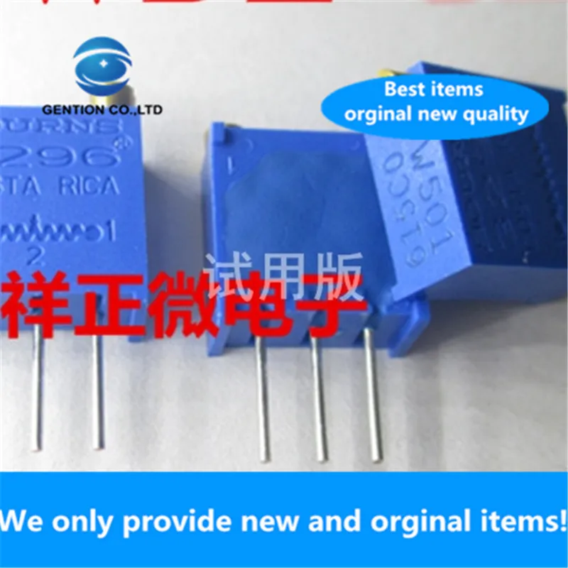 

10pcs 100% orginal new real stock 3296W-1-501LF 500R top adjustment multi-turn precision adjustable resistor