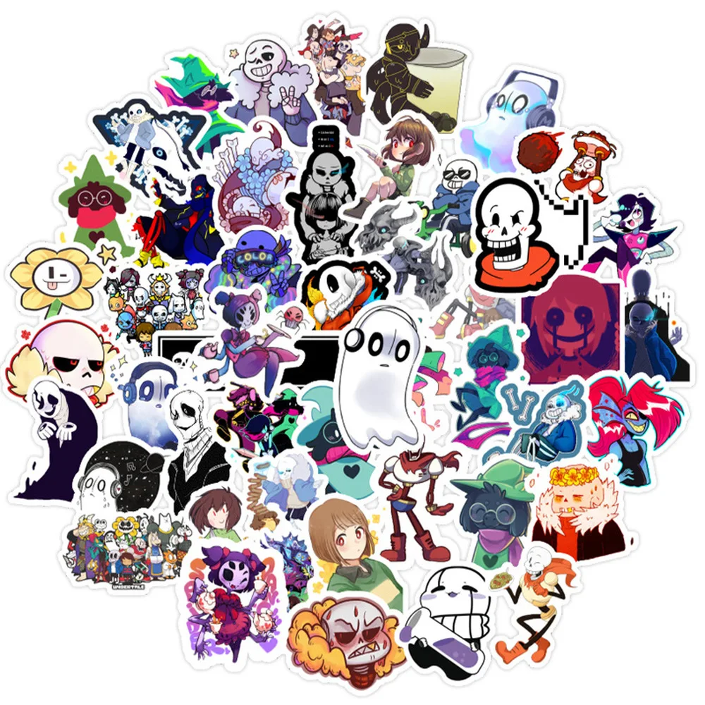 10/50PCS Undertale Game Stickers DIY Snowboard Laptop Luggage Fridge Guitar Waterproof Graffiti Fun Sticker for Kid Toy Decals