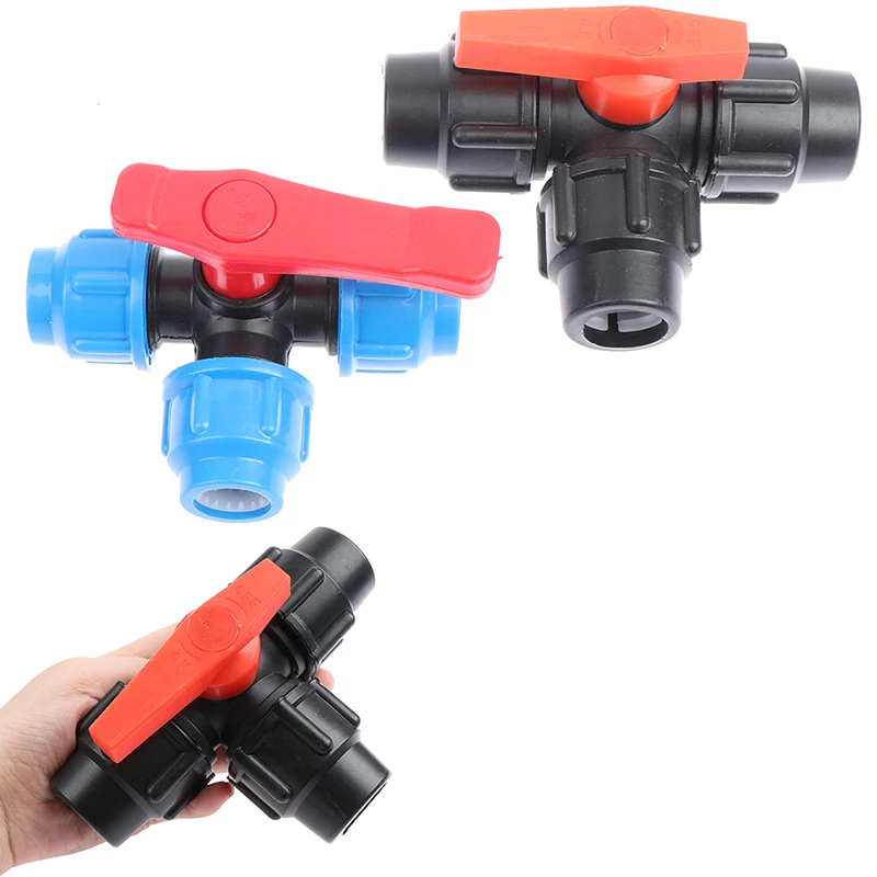 1 قطعة بولي ايثيلين مفيدة ثلاثية الاتجاه اتصال سريع الأنابيب صمام صمام بلاستيكي T-نوع صمام القطر الداخلي نوعية جيدة صمام ثلاثي الاتجاه