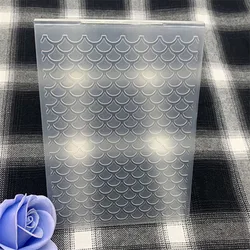 Embossed fish scale Wave Fan Diamond pattern, used for scrapbook, album, card design, folding folder embossing mold