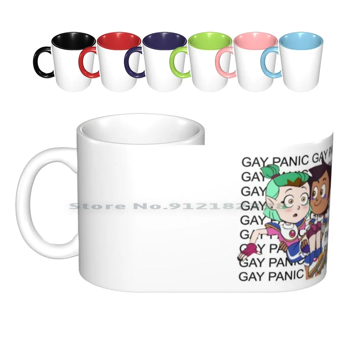 Amity's Gay Panic Ceramic Mugs Coffee Cups Milk Tea Mug The Owl House Too The Owl House Luz Luz Noceda Luz Noceda The Owl House