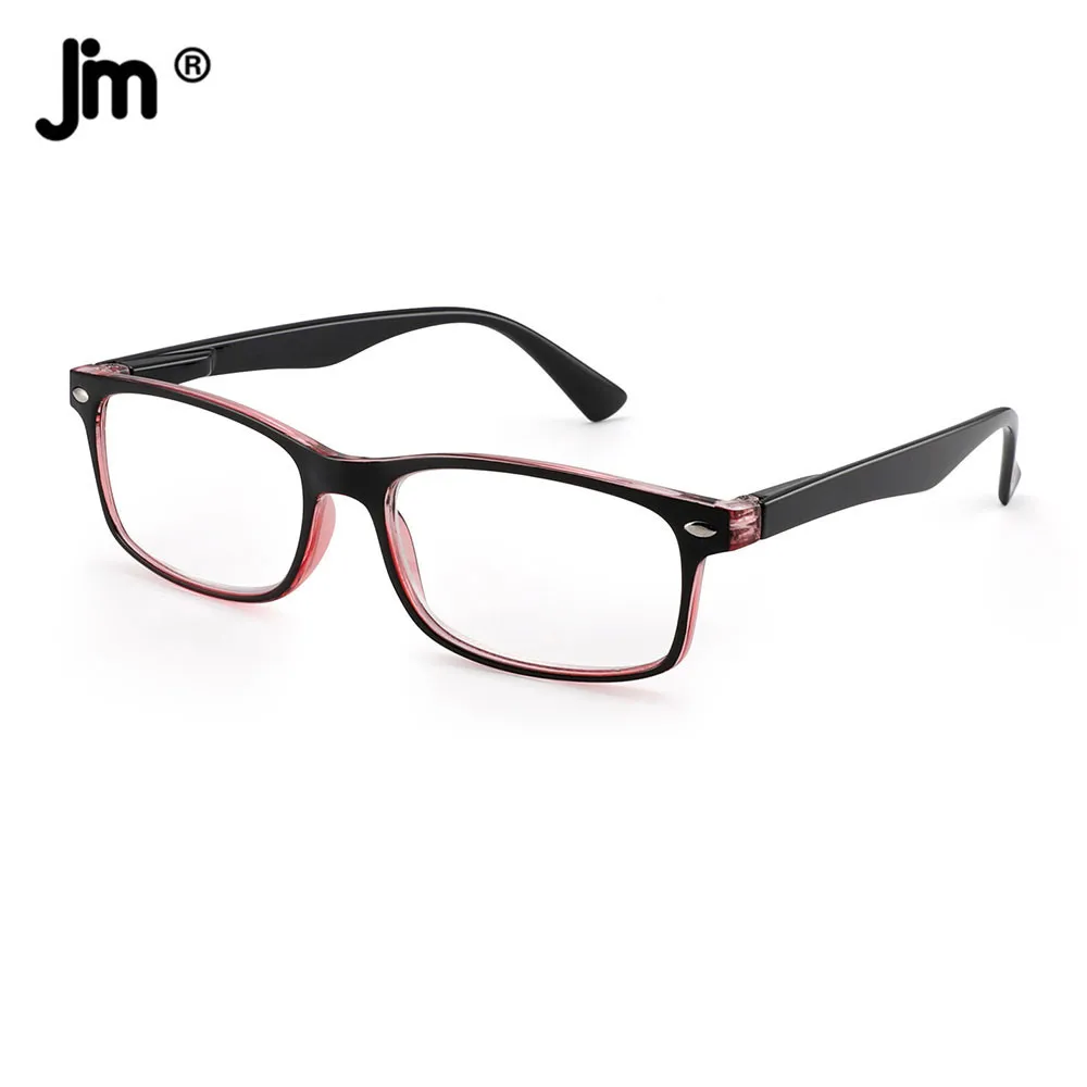 JM Ladies Reading Glasses Vintage Rectangular Spring Hinge Readers for Women Magnifier Presbyopic Diopter