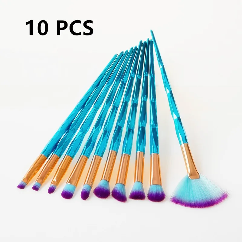 4/7/10Pcs 다이아몬드 메이크업 브러쉬 세트 파운데이션 파우더 아이 섀도우 컨투어 컨실러 블러쉬 화장품 메이크업 도구 Dropshipping