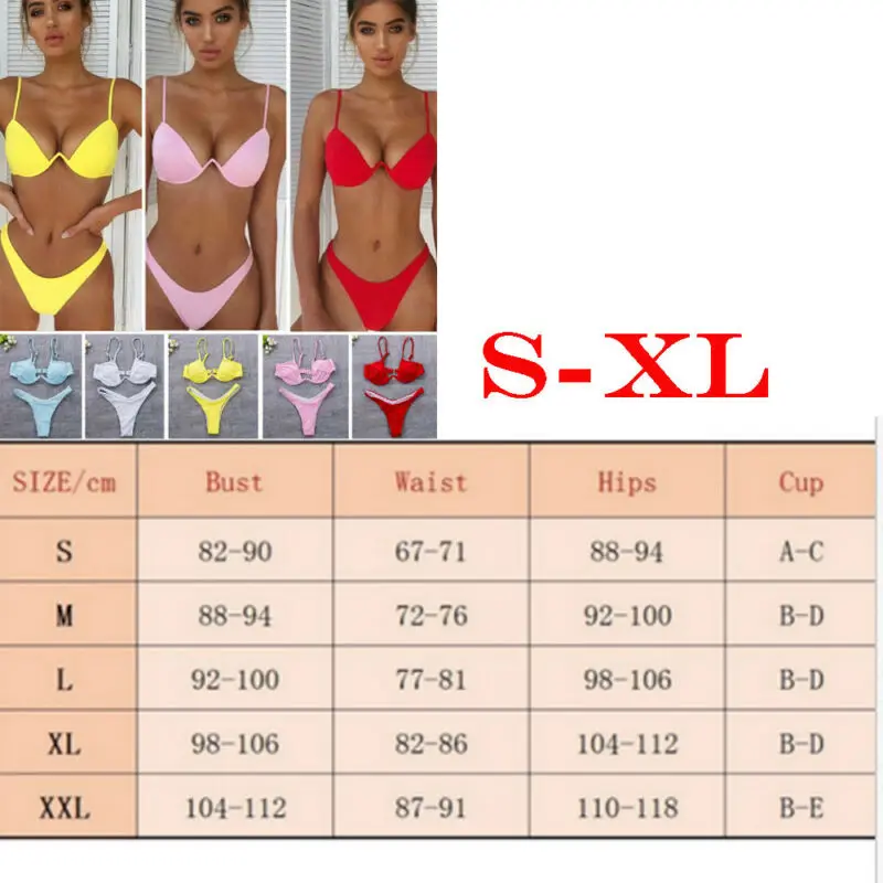 Drop Shipping Sexy Push Up Unpadded Brazilian Bikini Set Women 4 Colors Bandage Bikini Set Swimsuit Triangle Swimwear Bathing