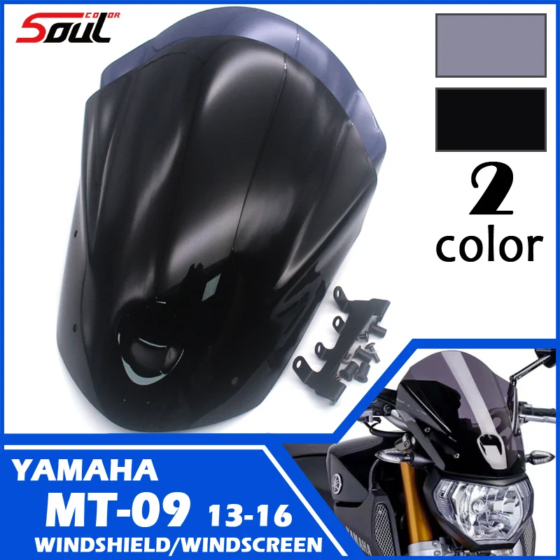 

Motorcycle Windshield Windscreen Fits For Yamaha MT09 MT-09 FZ-09 FZ09 MT 09 13-16 2013 2014 2015 2016 Double Bubble