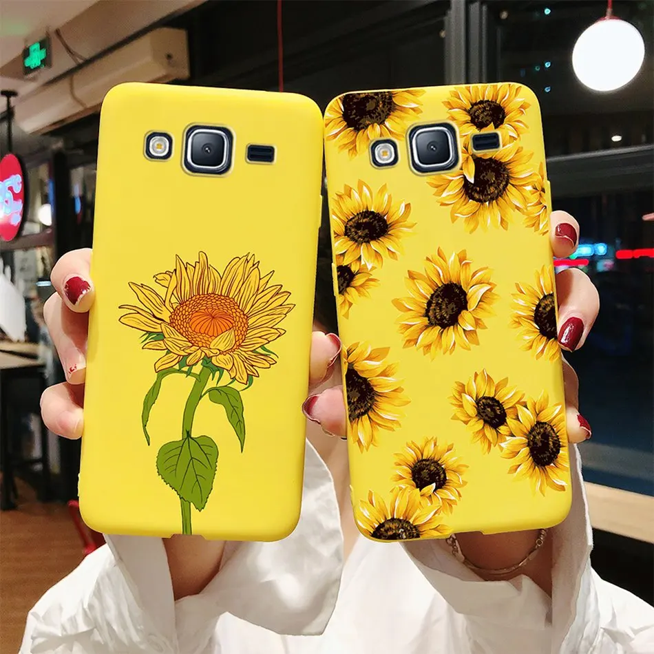 Sunflower Candy Love Heart Silicone Case For Samsung Galaxy Grand Prime Plus G530 G531 J2 Prime SM-G532F Phone Case Coque Fundas