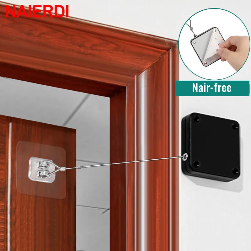 

NAIERDI Nail-free Automatic Door Closer Simple 500g-1000g Soft Closing Door Device Automat Soft Door Closer Furniture Hardware