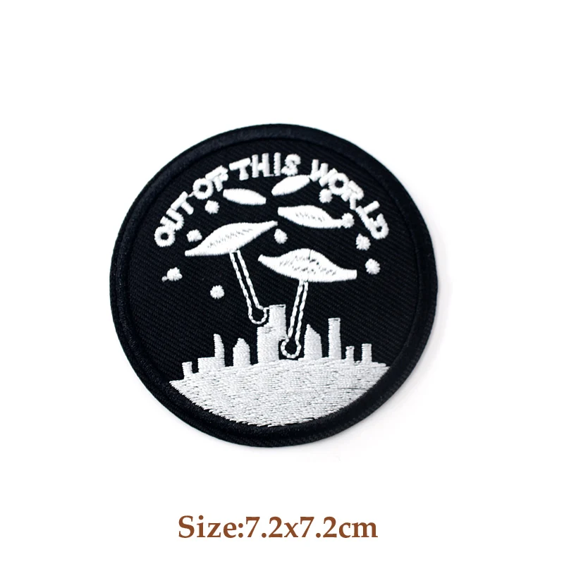 Cloud Wolf Hand Patches Cloth Mend Decorate Sew On Patch Clothes Apparel Sewing Decoration Applique Badges Skate