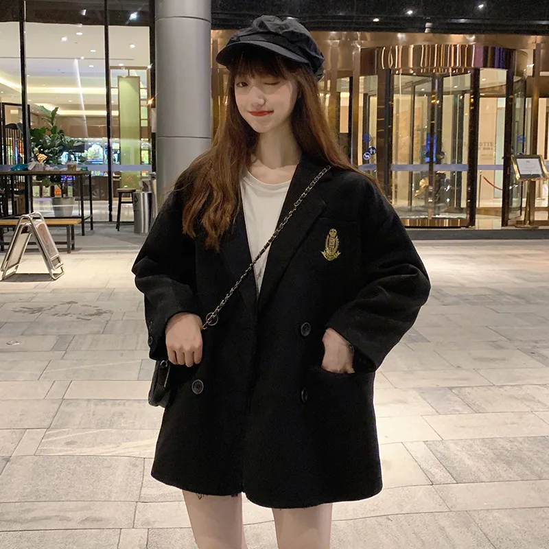 

Women's jacket blazer women JK coat lovers wear British college style DK uniform Korean fashion school uniform plus size