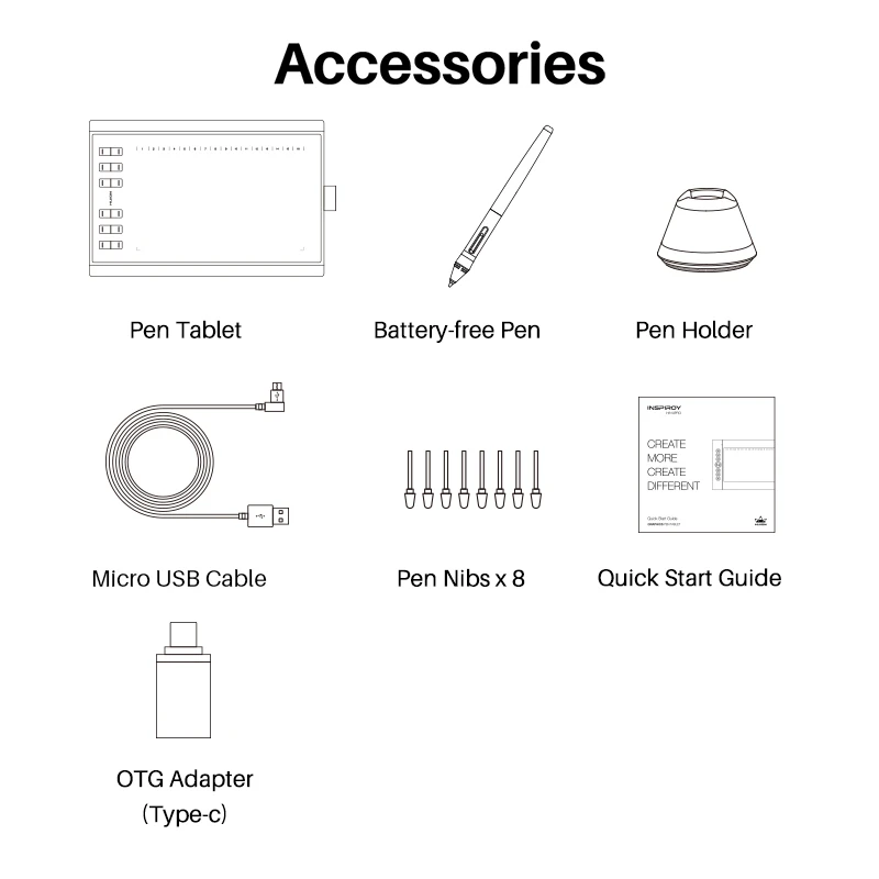 Imagem -06 - Tablet Gráfico Caneta 10x6.25 Polegadas sem Bateria Tablet de Desenho Digital Adaptador Otg Conexão Telefônica Android Huion-h1060p