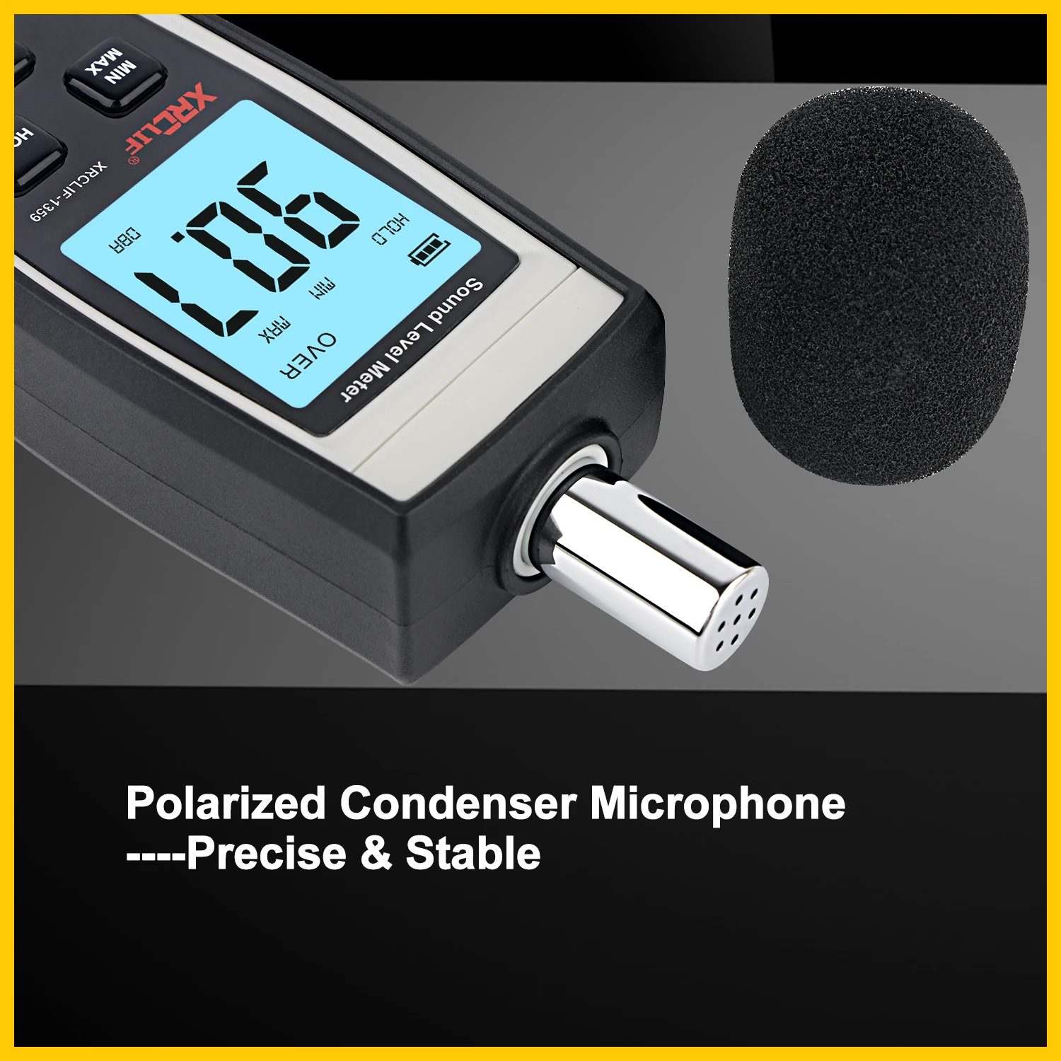 XRCLIF Sound Level Meter Digital DB Level Meter Audio Monitor 30-130dB Decibelimeter Noise Meter