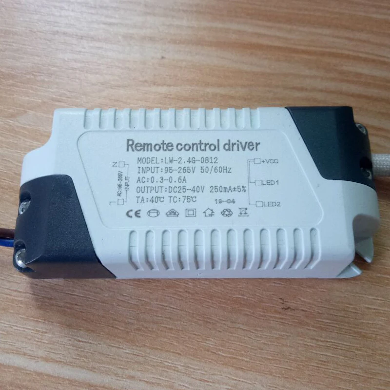 Constant current dimmable led driver 4W to 42W various power,2.4G intelligent stepless dimming color temperature remote control