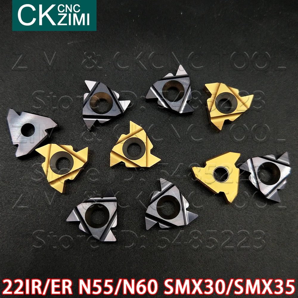 22IR 22ER N55 N60 SMX30 SMX35 Carbide Inserts internal External Thread Turning CNC Lathe wood Turning Cutting Tools high quality