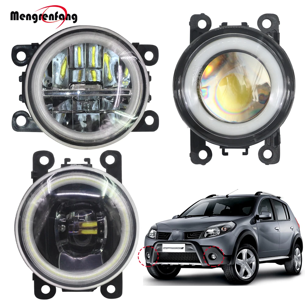 

2 X Car H11 Fog Light LED Halo Ring Angel Eye Daytime Running Light 4000LM 12V For Renault Sandero Stepway Hatchback 2008-2015