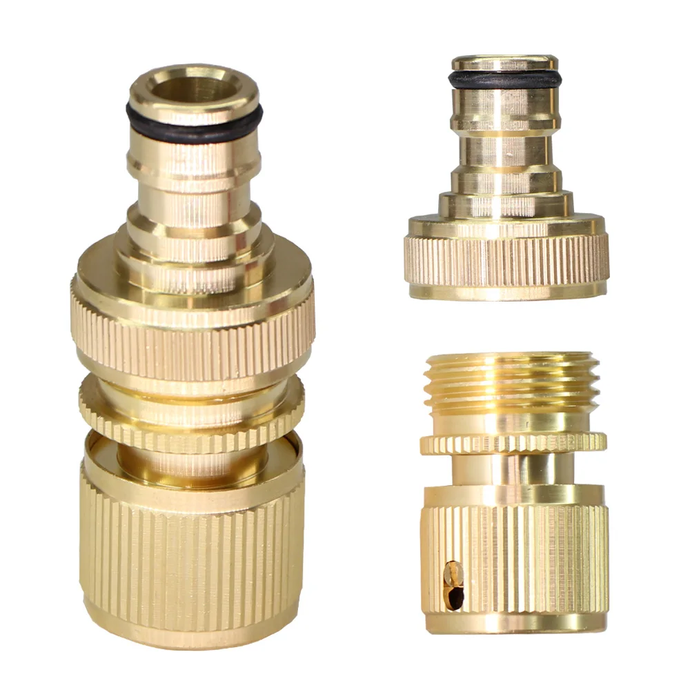 

Garden Hose Quick Connect Male Female GHT Solid Brass Hose Connectors Fittings 3/4'' Thread Quick Coupling Irrigation Adapters