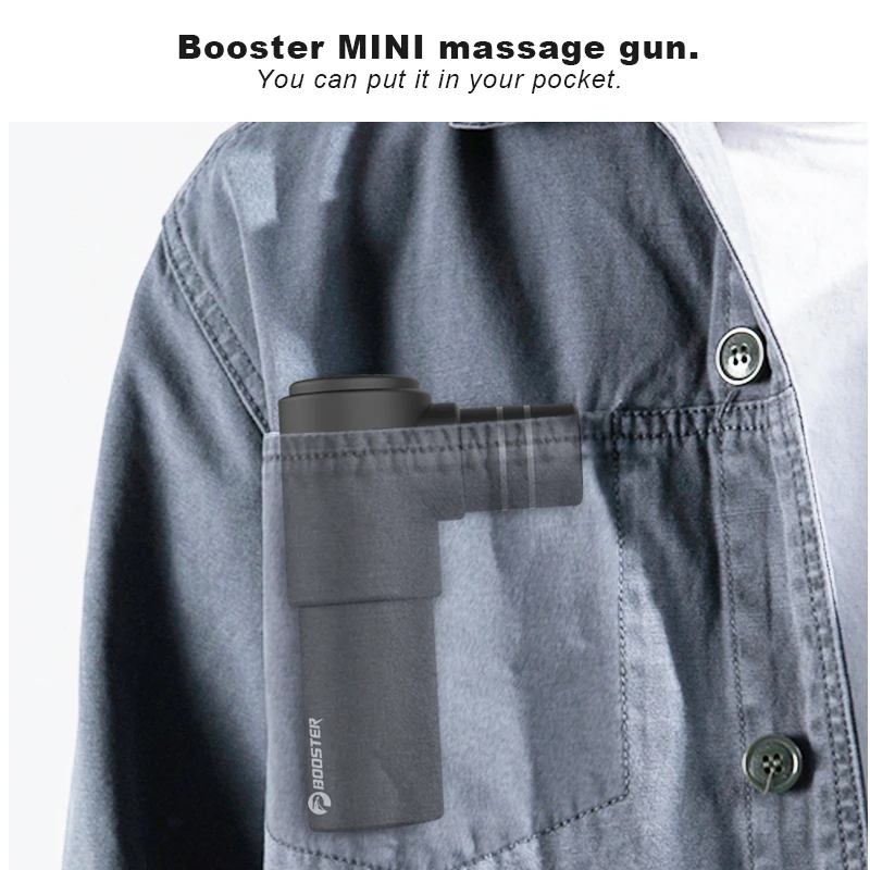 BOOSTER – Mini pistolet électrique de Massage musculaire, masseur de poche pour le cou, thérapie de la douleur pour le corps, Relaxation, cadeau de