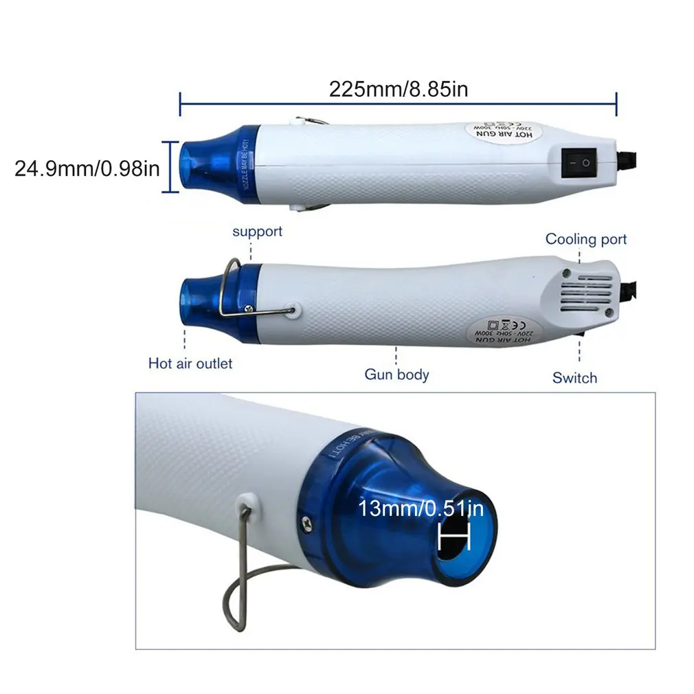 Mini Hot wiatrówka termostat ciepła pistolet Hot wiatrówka dmuchawa termiczna naprawa telefonu elektronarzędzia pistolet lutowniczy US/ue/UK wtyczka