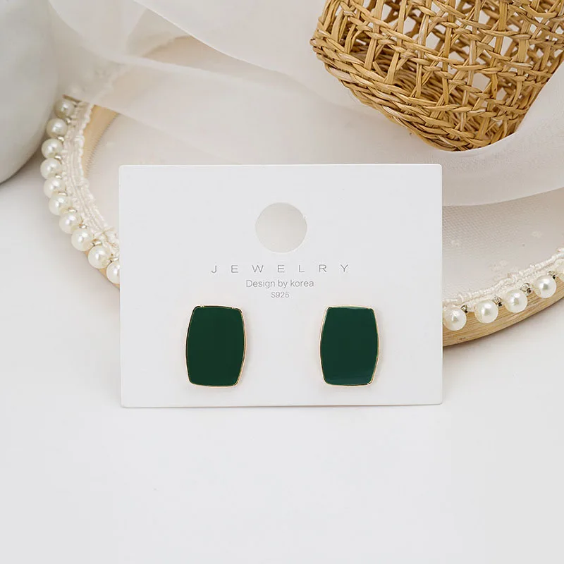 Green Color Hanging Earrinsg for Women Luxury Crystal Wedding Jewelry Imitation Pearl Drop Earrings new trend boucle oreille