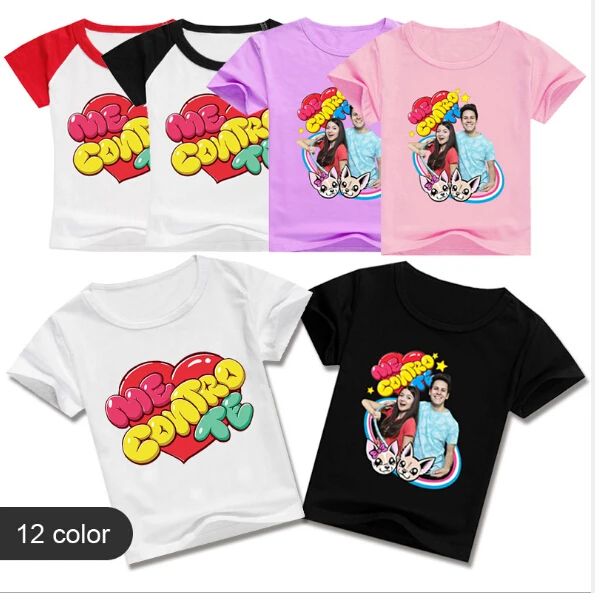 Summer Cotton Cartoon Me Contro Te Girls Tops Fashion Clothes Kids Shirts Baby Boys Short Sleeve T Shirts Children Clothing Tees