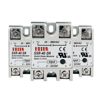 FOTEK-relé de estado sólido monofásico, 10 SSR-40DA, 40A, control de CC, CA SSR40DA