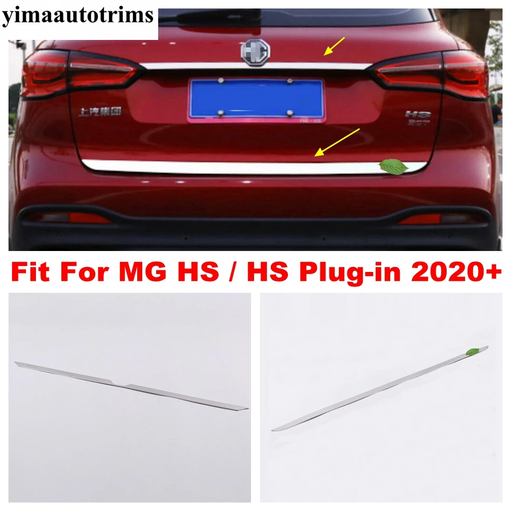 

Rear Tailgate Back Door Bottom Lid Strip Molding Cover Trim For MG HS / Plug-in 2020 2021 2022 Stainless Steel Car Accessories