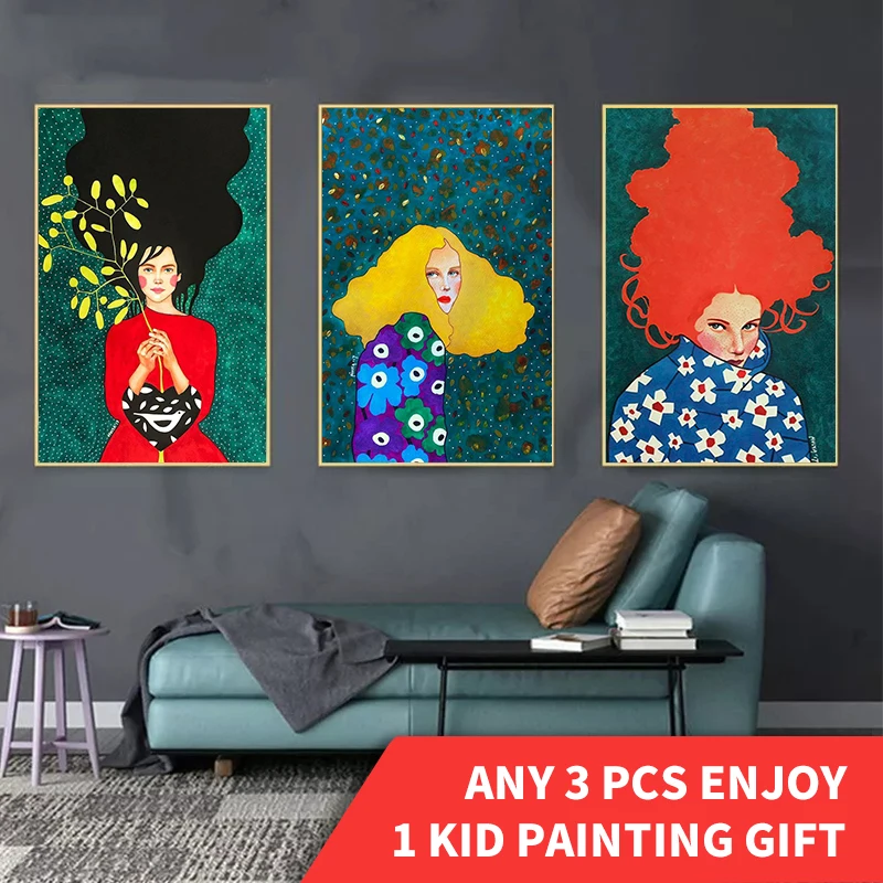 GATYZTORY Style Girl DIY Painting By Numbers Portrait Picture Canvas Colouring Handpainted Oil Painting Unique Gift Home Decor