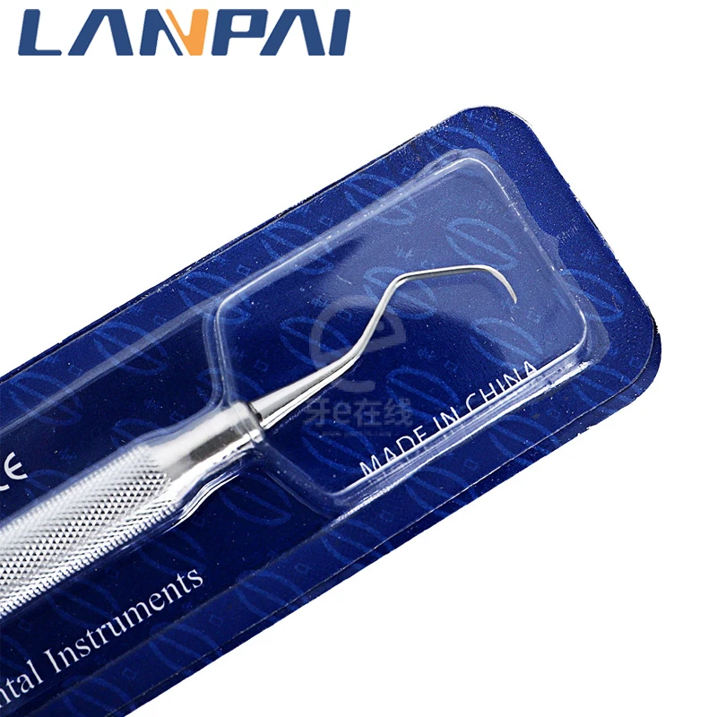 Lanpai 1pc Dental Instrument Stainless Steel Gracey Curette Periodontal Probe Perio Scalers Tool  Teeth Whitening