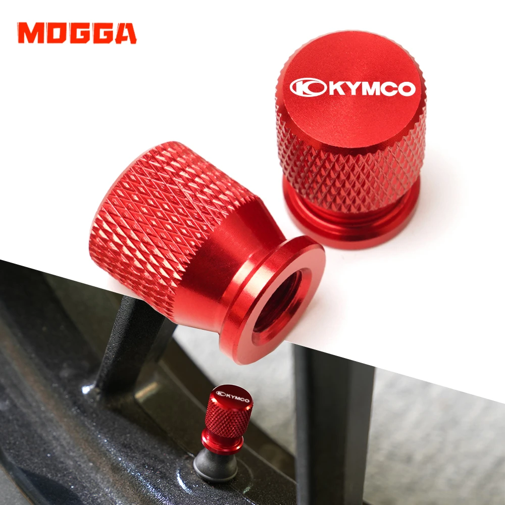 For KYMCO Xciting 250 300 400 AK550 CT250 CT300 S400 DOWNTOWN Motorcycle Tire Valve Stem Covers Tyre Caps Plug Accessories Red