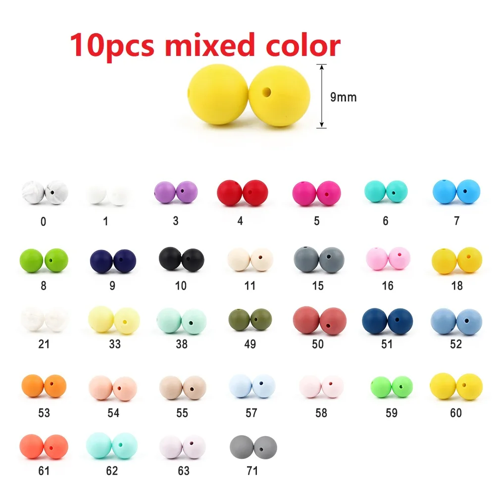 BOBO.BOX Silikon Beißringe Perlen Umweltfreundliche BPA FREI Baby Zahnen Brief Perlen Schnuller Kette Clip DIY Halskette Rattail Cord – Detail 20