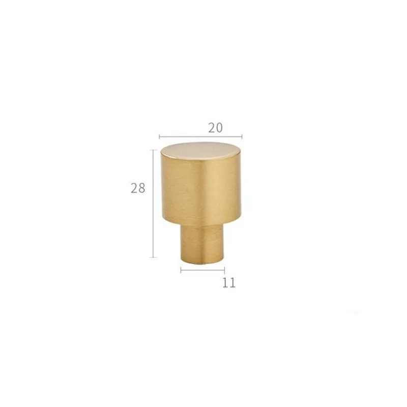 2021 Nieuwe Nordic Light Luxe Massief Messing Handvat Cilinder Garderobe Deurknop Meubels Kastdeur Schuifladegrepen Diy Trekt