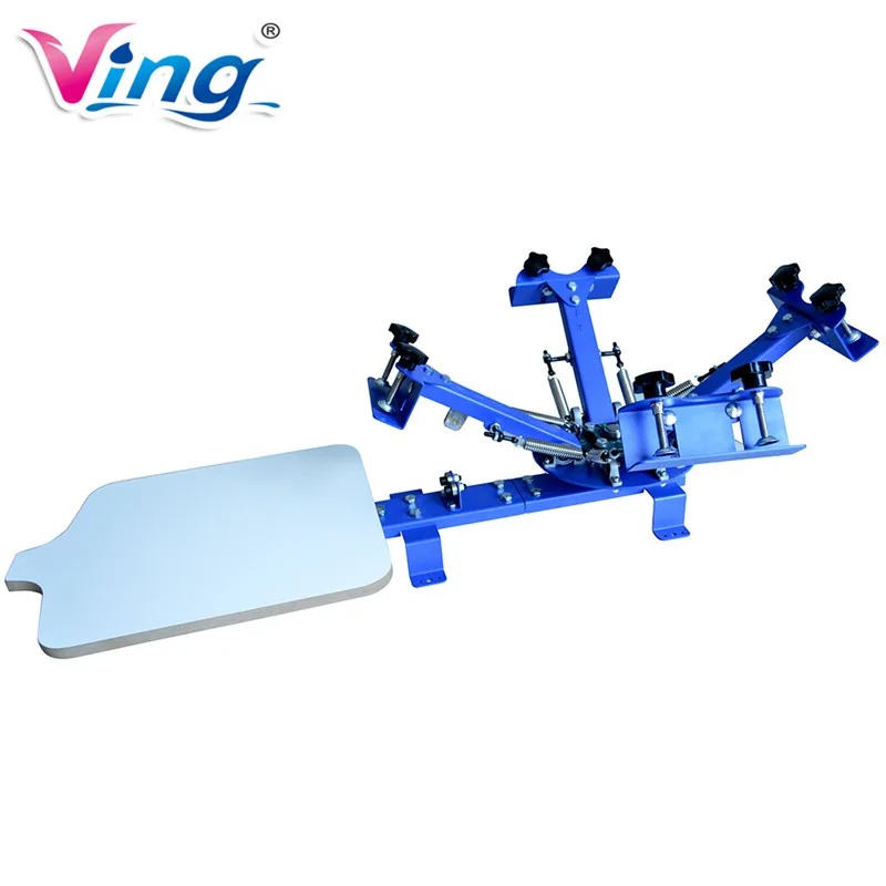 4 Color 1 Station Silk Screen Printing Press Equipment DIY Rotary Print Machine